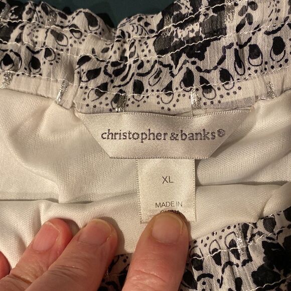 Christopher & Banks Woman’s Plus Paisley Lined Skirt - Picture 4 of 5